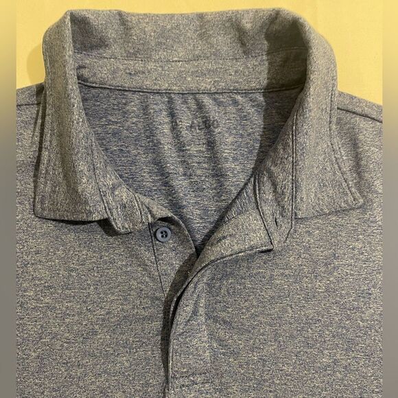 01. Algo Men's Blue Performance Short Sleeve Polo Shirt Size 2XL - Picture 2 of 4